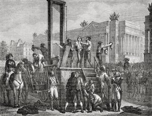 په 1794 کې د روبسپیر او د هغه د پیروانو اعدام، د جونارډ پولي لخوا نقاش شوی autorstwa Henri Renaud