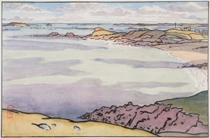 Pointe du Décollé widziana z Garde Guérin autorstwa Henri Rivière