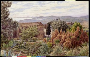 Krajobraz. Rysunek Henri RIVIERE (1864-1951) autorstwa Henri Rivière