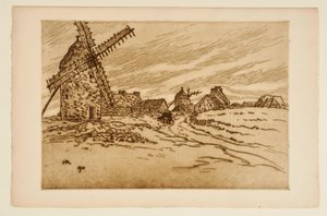 [Młyny w La Palue] autorstwa Henri Rivière