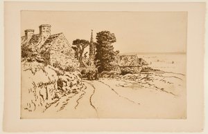 [Wioska nad morzem] autorstwa Henri Rivière