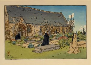 Cmentarz i kościół Perros-Guirec autorstwa Henri Rivière