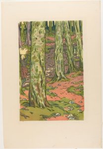 Pralnia w lesie w Loguivy autorstwa Henri Rivière