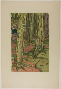 Pralnia w lesie w Loguivy autorstwa Henri Rivière