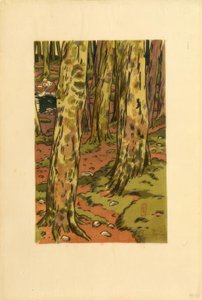 Pralnia w lesie w Loguivy autorstwa Henri Rivière