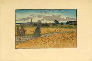 Wieś Perros-Guirec autorstwa Henri Rivière