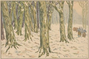Lasy, Zima autorstwa Henri Rivière