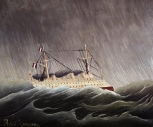 Łódź w tempestad. Artysta: HENRI ROUSSEAU. Muzeum: MUZEA NARODOWE PARIS FRANCIA autorstwa Henri Rousseau