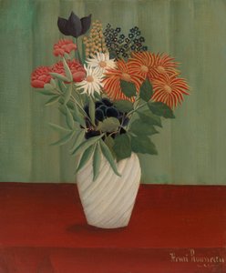 Bukiet Kwiatów z Chinami Asters i Tokyos autorstwa Henri Rousseau