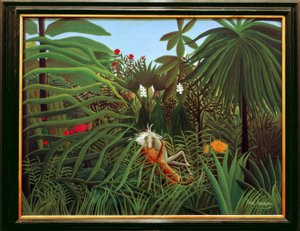 Koń zaatakowany przez jaguara autorstwa Henri Rousseau