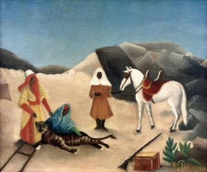 Polowanie na tygrysa autorstwa Henri Rousseau