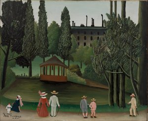 Widok na park Montsouris, kiosk autorstwa Henri Rousseau