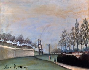 Widok Vanves, 1909. autorstwa Henri Rousseau