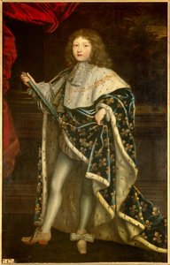 Portret dziecka Ludwika XIV (1638-1715) w stroju sakralnym. Obraz Henri Testelina (1616 - 1695)
