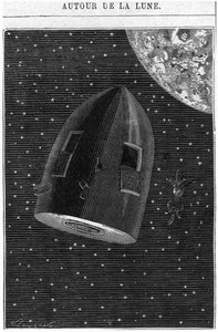 Leaving for the Moon, ilustracja z „Around the Moon” Julesa Verne