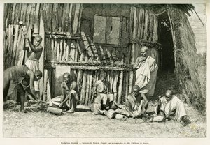 Kowale abisyńscy. Grawer Thiriata, po zdjęciu, ilustrujący historię Voyage au Choa (Abyssinie południkowa) autorstwa Henri Thiriat