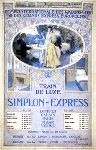 Luksusowy pociąg Simplon Express autorstwa Henri Toussaint