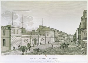 Bank Francji z Rue Croix-Petits-Champs, grawerowane przez Eugene
