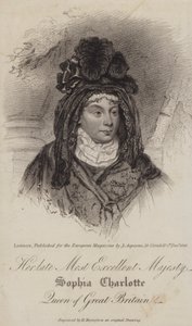 Charlotte z Meklemburgii-Strelitz, królowa małżonka króla Jerzego III autorstwa Henri after Meyer