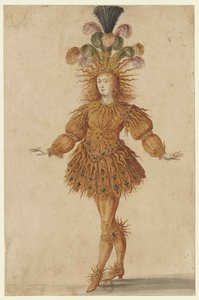 Ludwik XIV jako Apollo w balecie Ballet de la Nuit, 1653. autorstwa Henri de Gissey