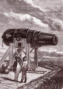 Gigantyczny pistolet Columbiad Rodmar autorstwa Henri de Montaut