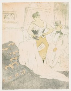Elles: Kobieta w gorsecie autorstwa Henri de Toulouse-Lautrec