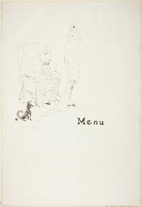 Naga dziewczynka: Menu autorstwa Henri de Toulouse-Lautrec