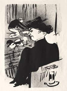 Koncert w kawiarni: Widz autorstwa Henri de Toulouse-Lautrec