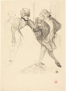 Rejane i Galipaux w sztuce „Madame Sans-Gêne” (Réjane i Galipaux w sztuce „Madame Sans-Gêne”) autorstwa Henri de Toulouse-Lautrec