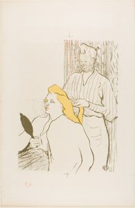 Fryzjer, program dla Théâtre Libre autorstwa Henri de Toulouse-Lautrec