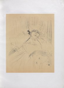 Yvette Guilbert-angielska seria: Stara piosenka autorstwa Henri de Toulouse-Lautrec
