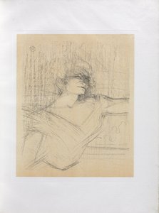Yvette Guilbert-angielska seria: W kleju autorstwa Henri de Toulouse-Lautrec