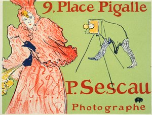 9, Place Pigalle, plakat fotografa P. Sescau, 1894.