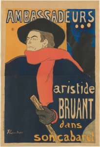 Ambasadorzy: Aristide Bruant autorstwa Henri de Toulouse Lautrec