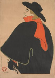 Aristide Bruant, w swoim kabarecie autorstwa Henri de Toulouse-Lautrec