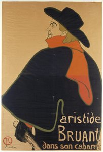 Aristide Bruant w swoim kabarecie, 1893