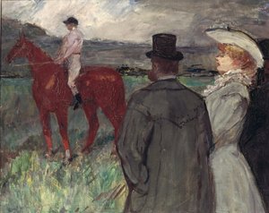 Na torze wyścigowym autorstwa Henri de Toulouse Lautrec