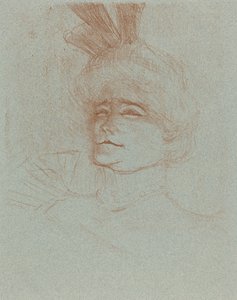 Popiersie panny Marcelle Lender, obrócone w trzy czwarte autorstwa Henri de Toulouse Lautrec
