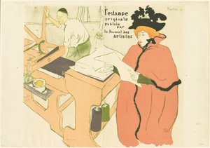 Okładka oryginalnego druku Okładka oryginalnego druku, 1893. autorstwa Henri de Toulouse Lautrec