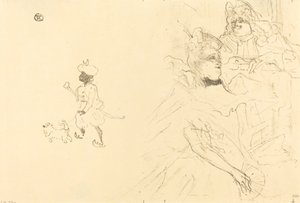 Okładka "Przykład zakochanej Ninon de Lenclos" autorstwa Henri de Toulouse Lautrec