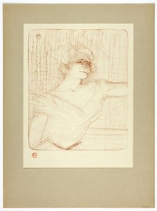 W kleju płyta druga od Yvette Guilbert autorstwa Henri de Toulouse Lautrec