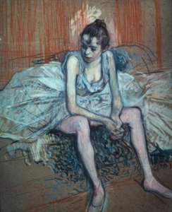 Siedząca tancerka autorstwa Henri de Toulouse Lautrec