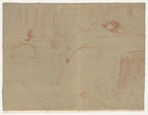 Elles: Kobieta leżąca na plecach autorstwa Henri de Toulouse Lautrec