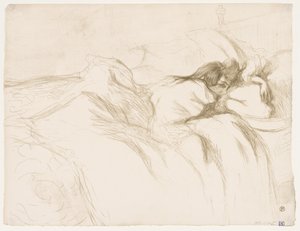 Elles: śpiąca kobieta autorstwa Henri de Toulouse-Lautrec