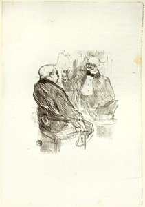 Georges Clemenceau i Optomotrist, Mayer, z Au Pied du Sinaï autorstwa Henri de Toulouse Lautrec