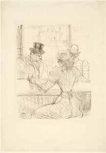 W Picton Bar (American Bar), rue Scribe autorstwa Henri de Toulouse-Lautrec