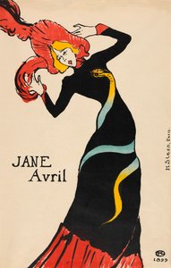 Plakat Jane Avril autorstwa Henri de Toulouse-Lautrec