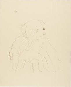 Jane Hading, z Trzynastu Litografii autorstwa Henri de Toulouse-Lautrec