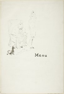 Naga Dziewczyna: Menu autorstwa Henri de Toulouse Lautrec