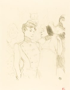 Pożyczkodawca i Lavalliere (Pożyczkodawca i Lavalliere) autorstwa Henri de Toulouse Lautrec